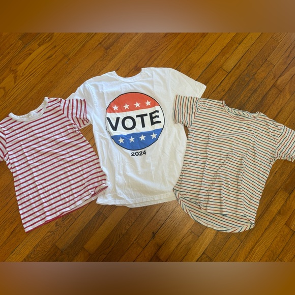 Patriotic T-shirt, trio! Zoom in 4 all the design details, angles,&measurements - Picture 1 of 15